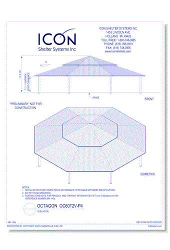 Octagon OC60T2V-P4 - Elevation