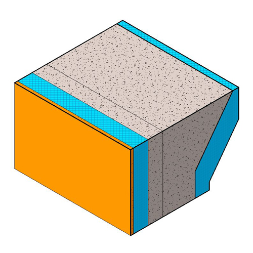 (FOR-006) Amvic Standard 8 Inch Brick Ledge Form