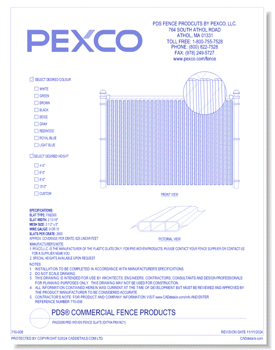 FIN2000® Pre-Woven Fence Slats (Extra Privacy)