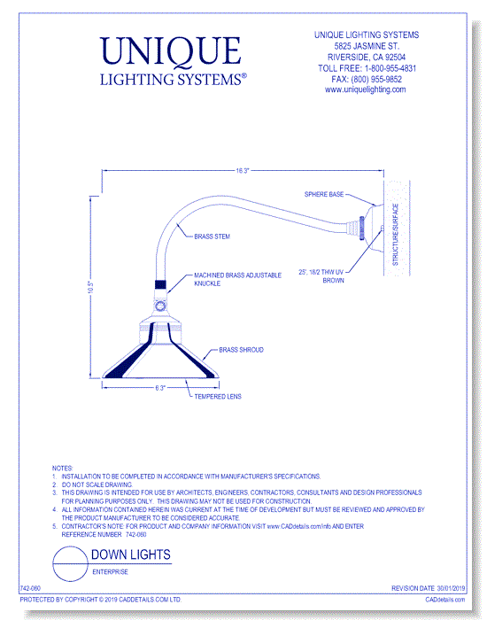 Brass Down Light: Enterprise