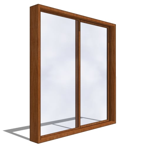ProFinish Brickmould 600 - Double Slider Window, Horizontal Assembly