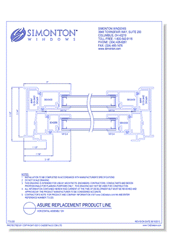 Asure Replacement Product Line: Horizontal Assembly DH