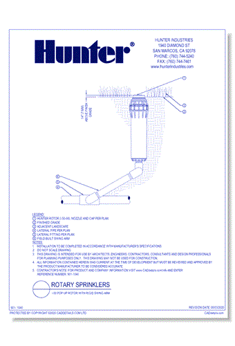 Rotary Sprinklers: I-50 Pop Up Rotor with Rigid Swing Arm