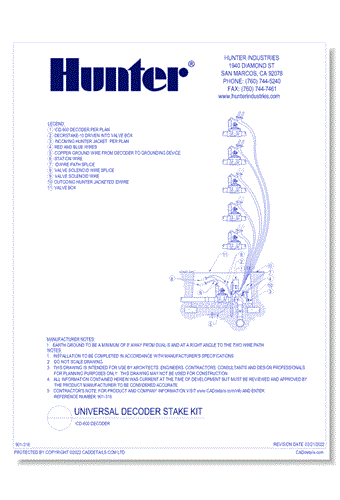 Universal Decoder Stake Kit - ICD 600 Decoder