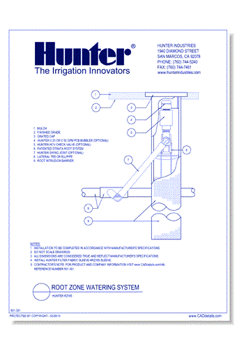 Root Zone Watering System - Hunter RZWS