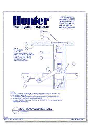 Root Zone Watering System - Hunter RZWS-10