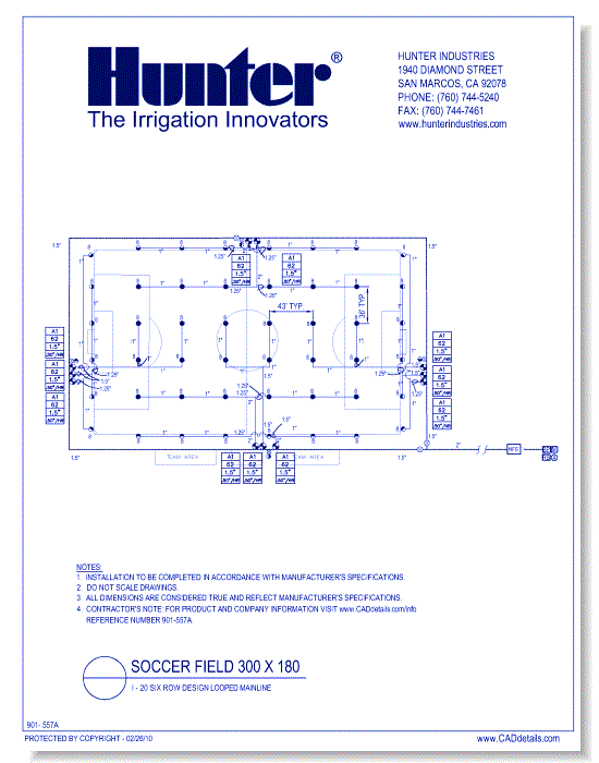Soccer Field 300 x 180 I-20 Six Row Design Looped Mainline (1 of 2)