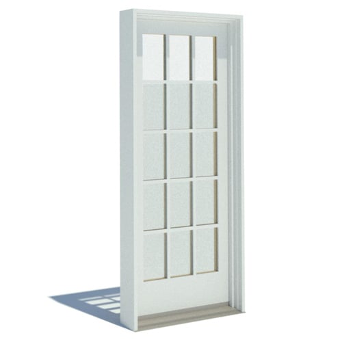 400 Series: Composite Clad - Frenchwood Inswing Doors - Elevation