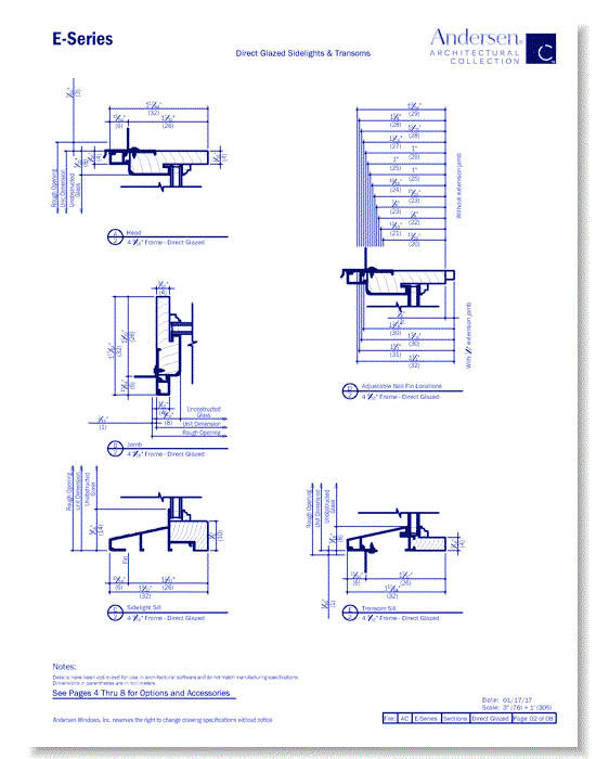 E-Series: Aluminum Clad - Inswing Doors - Section