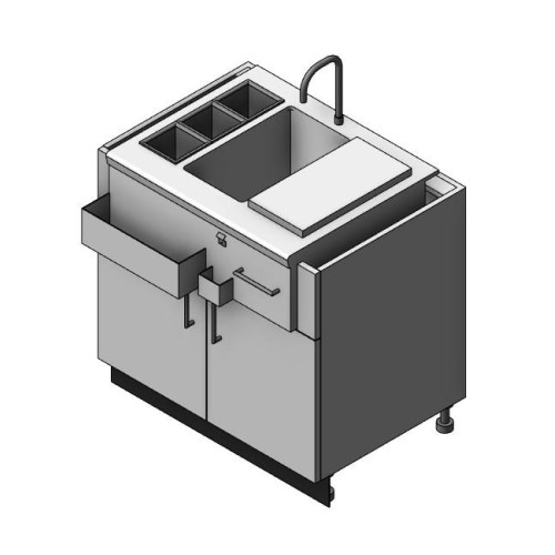 CAD Drawings BIM Models Danver Bartending Base Cabinets
