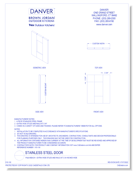 Palm Beach - Extra Wide Stiles And Rails At 3 3/4 Inches Wide