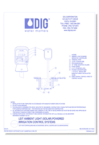 LEIT 4000 Controllers And Accessories - Detail Controller Column Mounting