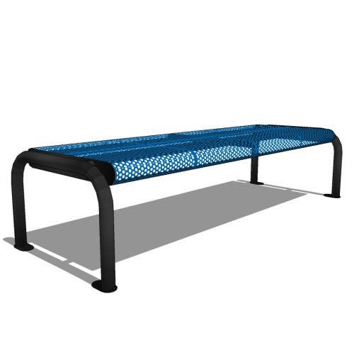D6011 - Rally 6' Perforated Steel Flat Bench, Portable / Surface Mount