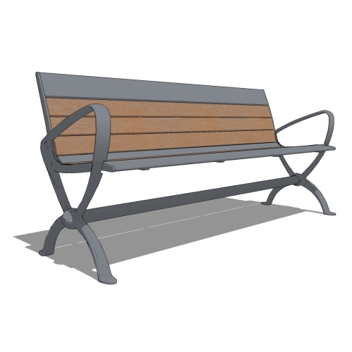 BH1880T - Beacon Hill 6' Contour Thermory Bench