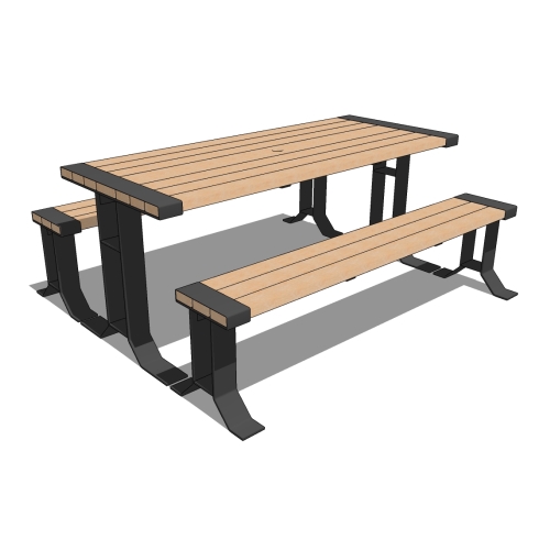 RCPWT63 - Wainwright 6' Picnic Table and Benches Set