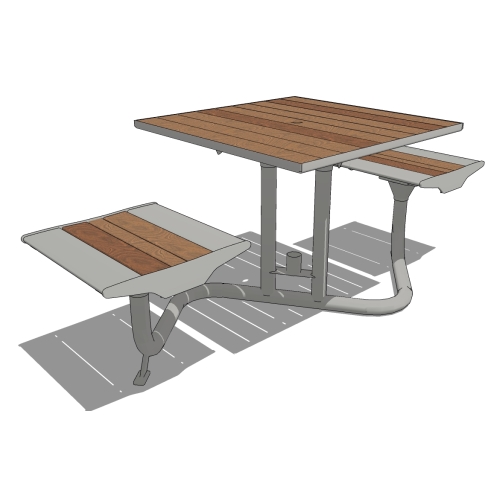 BH1800T - Beacon Hill Thermory Bistro Table with 2 Flat Seats