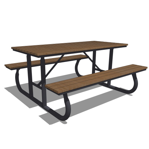 T2003T – 6’ Rectangular Thermory Picnic Table
