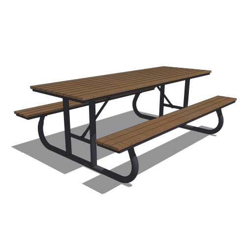 T2010T – 8’ Rectangular Thermory Picnic Table