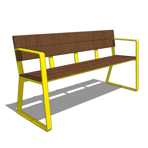 RLA80T – Vibe 5 ½’ Thermory Contour Bench with Armrests