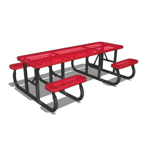 F2022 - 8' Rectangular Expanded Steel ADA Table, Portable Frame