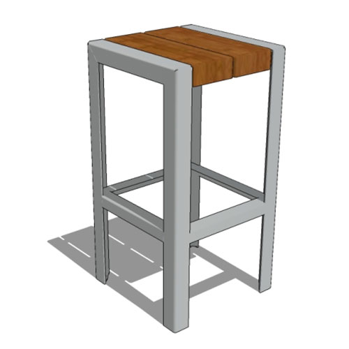 CAD Drawings BIM Models Maglin Site Furniture Inc. MCH-1050-00001 (MLST1050B-BH-PBK)